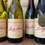 Bottles of R. Stuart 2022 Big Fire Pinot Gris and Pinot Noir